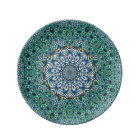 Turquoise Kaleidoscopic Mosaic Reflections Design