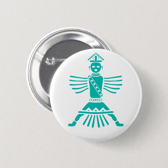 turquoise knifewing button (Front & Back)