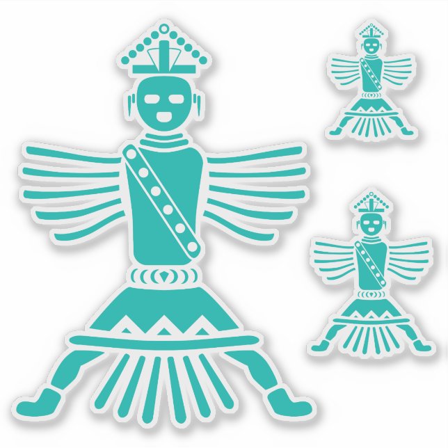 turquoise knifewing sticker (Front)