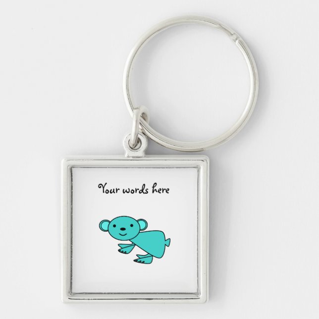 Turquoise koala keychain (Front)