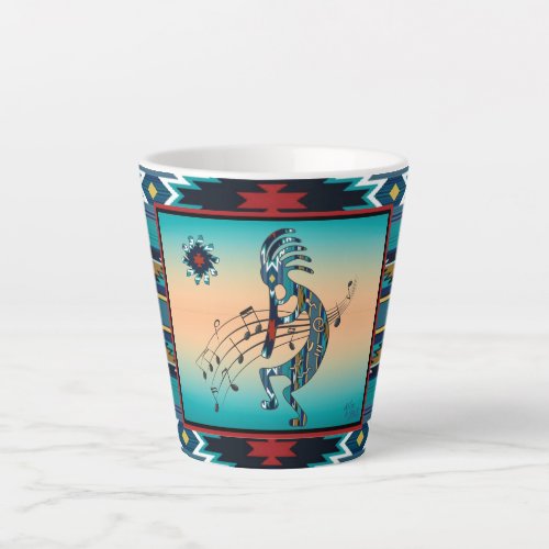 Turquoise Kokopelli Latte Mug