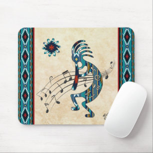 Turquoise Kokopelli Mouse Pad