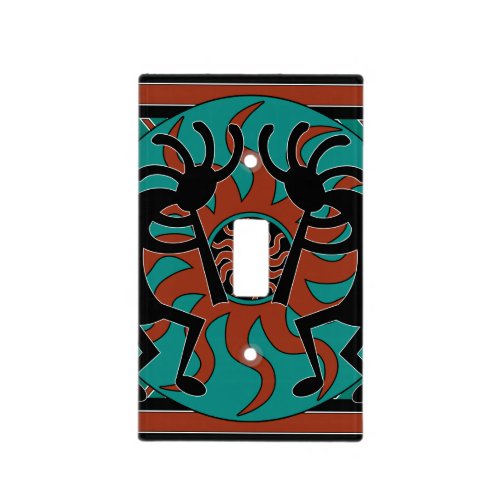 Turquoise Kokopelli Southwest Design Light Switch Cover