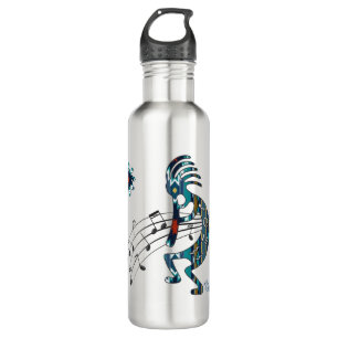Turquoise Kokopelli Stainless Steel Water Bottle