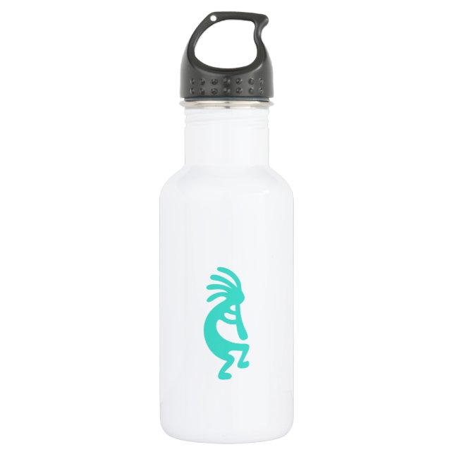 Turquoise Kokopelli Water Bottle (Front)