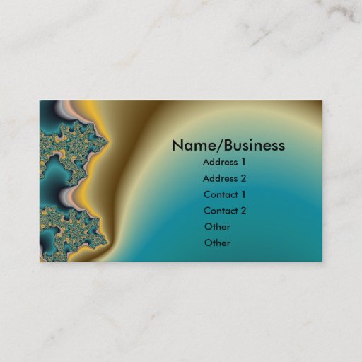 Customizable Turquoise Lake Business Card