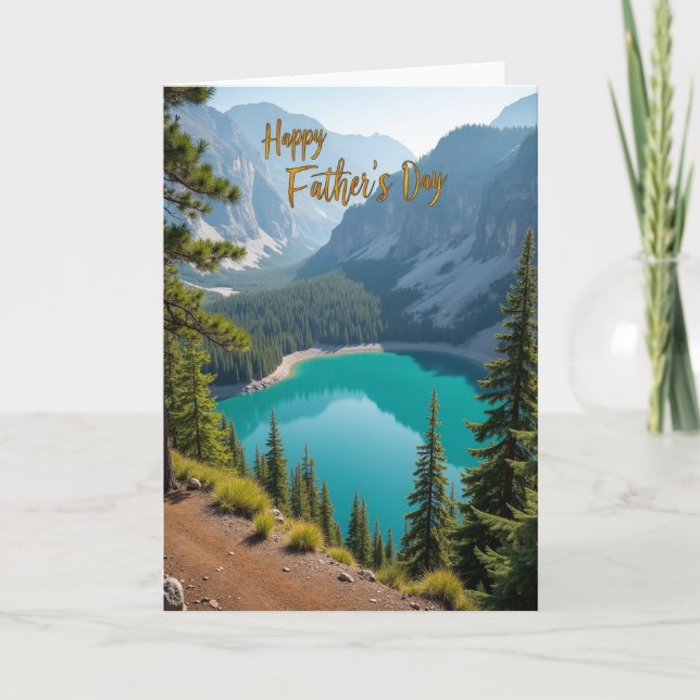 Turquoise Lake Fathers Day Card (Front)