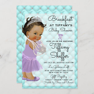 Turquoise & Lavender Baby Shower Invitation