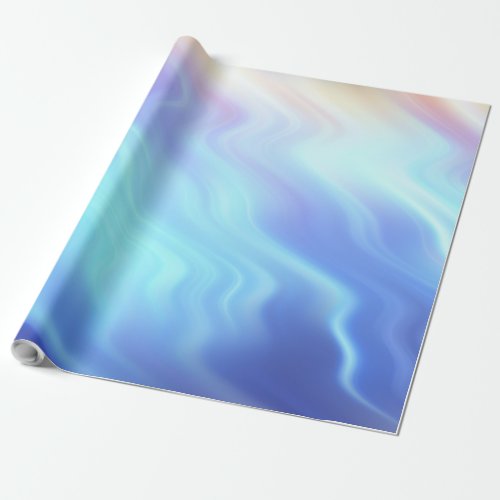 Turquoise Lavender Rose Waves Wrapping Paper