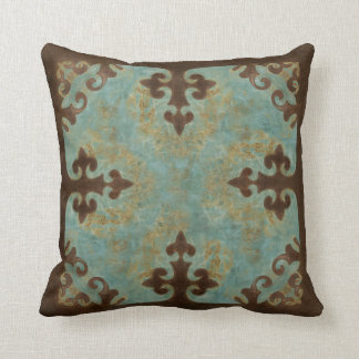 Turquoise leather boots pillow