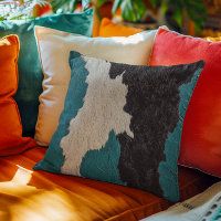 Turquoise Leather Cow Spotted Hide Image of Fur