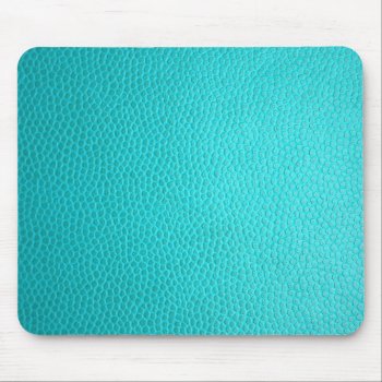 Turquoise Leather Pattern Mousepad by MushiStore at Zazzle