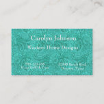 Turquoise Leather Print Western Business Card