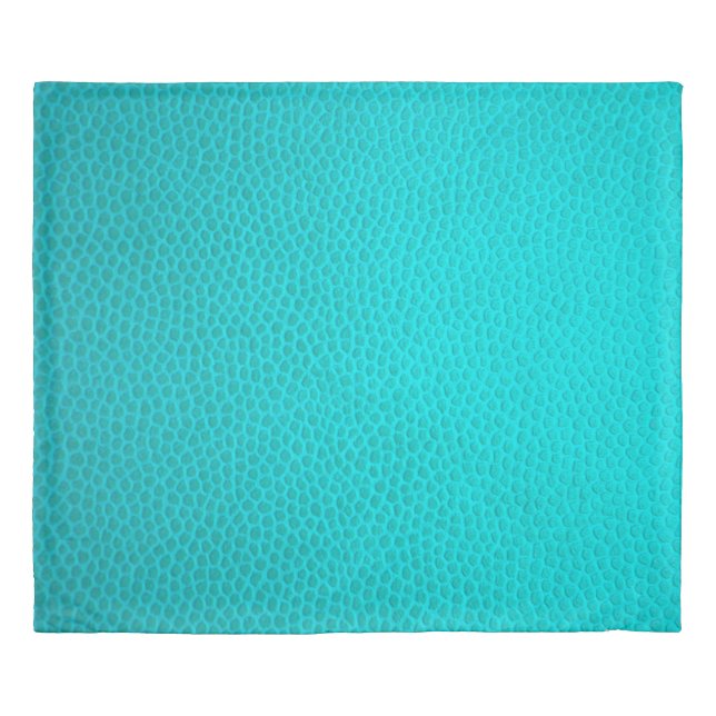Turquoise leather skin texture skin duvet cover (Front)
