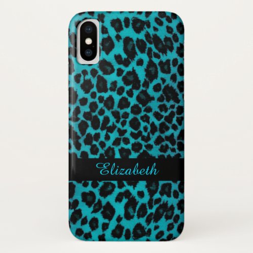 Turquoise Leopard Animal Print Case