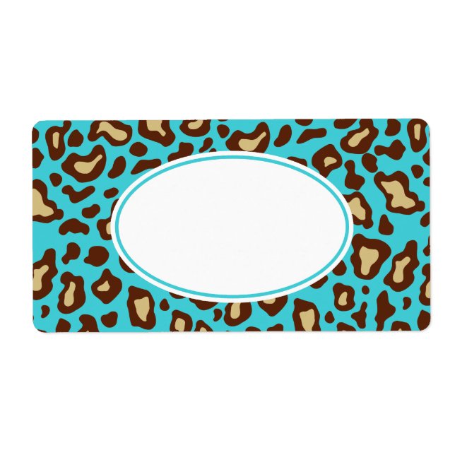 Turquoise Leopard Labels (Front)