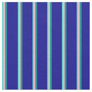 Turquoise, Light Pink, Dark Cyan & Dark Blue Fabric