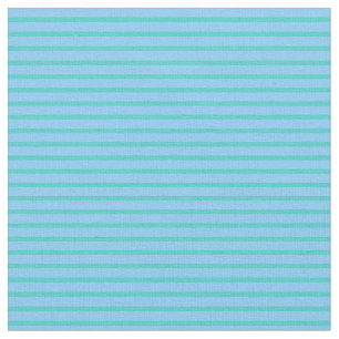 Turquoise & Light Sky Blue Colored Lines Fabric