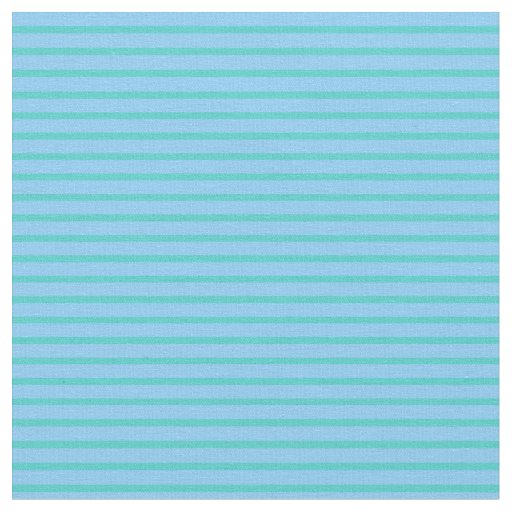 Turquoise & Light Sky Blue Colored Lines Fabric
