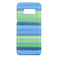 Turquoise Lime Green Watercolor Stripes Pattern