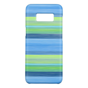 Turquoise Lime Green Watercolor Stripes Pattern Case-Mate Samsung Galaxy S8 Case