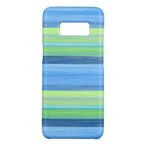Turquoise Lime Green Watercolor Stripes Pattern Case_Mate Samsung Galaxy S8 Case