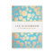 Turquoise Linen and Gold Circles Look Beauty Salon