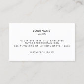 Turquoise Linen Gold Circles Look Beauty Salon 2 Business Card (Back)