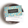 Turquoise Linen Gold Circles Look Beauty Salon 2 Business Card
