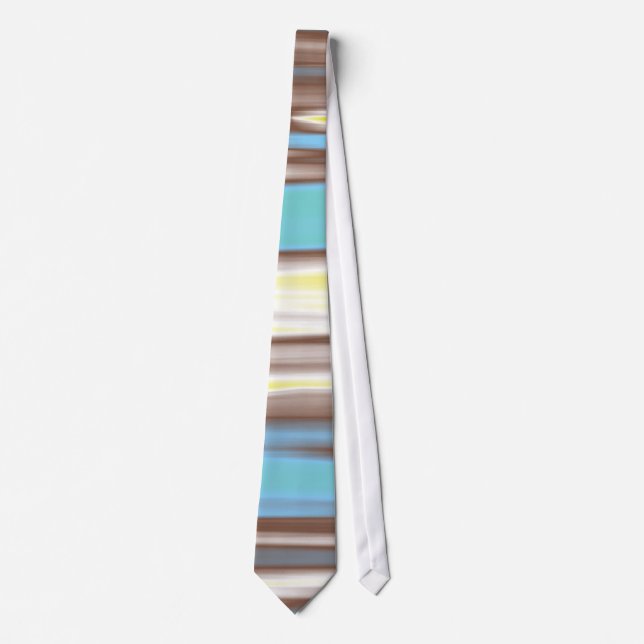 Turquoise Liver Abstract Painting Neck Tie (Front)