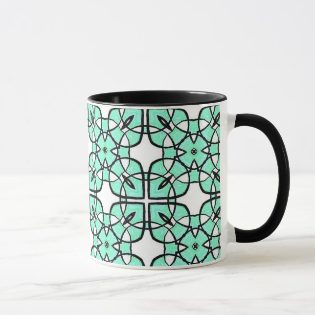 Turquoise loops mug (Right)