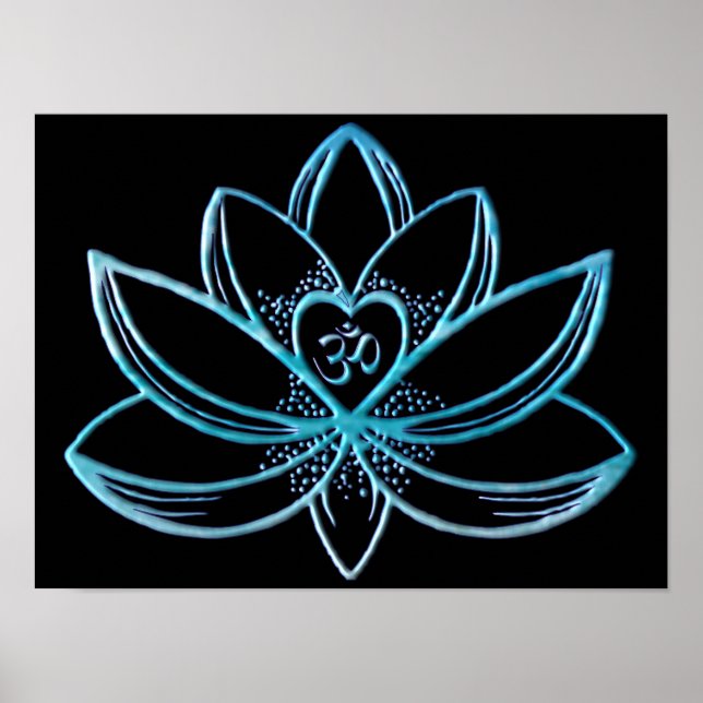 Turquoise Lotus  Poster (Front)