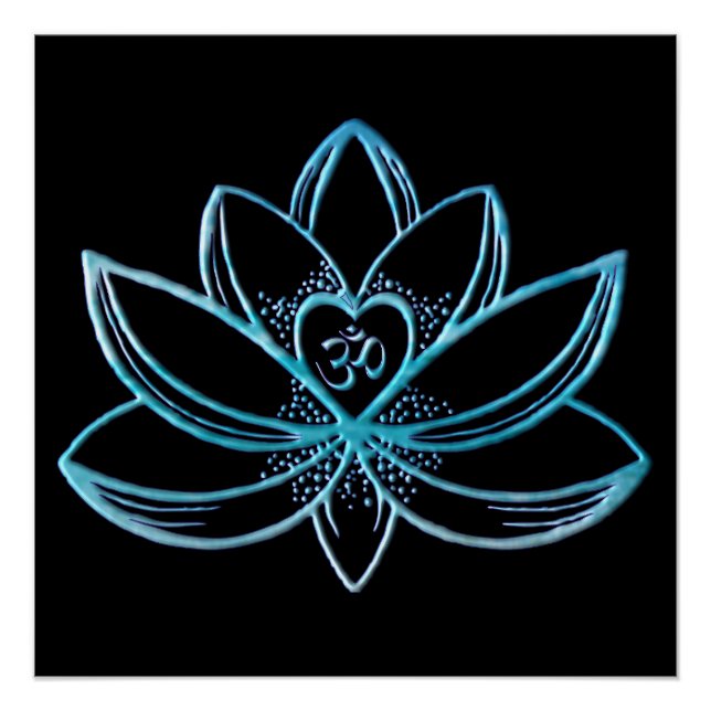 Turquoise Lotus  Poster (Front)