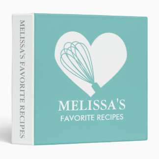 Turquoise Love Baking Recipe Binder