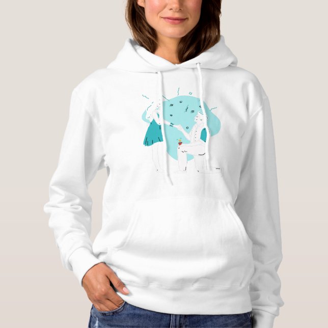 Turquoise love! hoodie (Front)