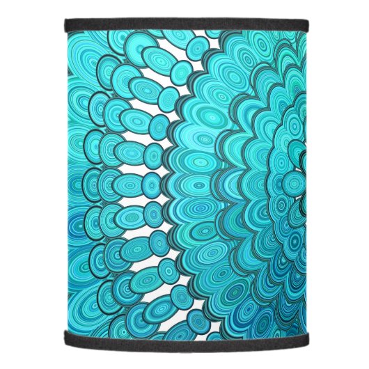 Turquoise Mandala Lamp Shade (Left)