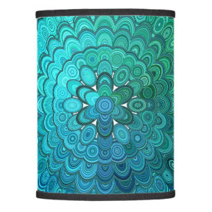 Turquoise Mandala Lamp Shade