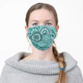 Turquoise Mandala Mask (Worn)
