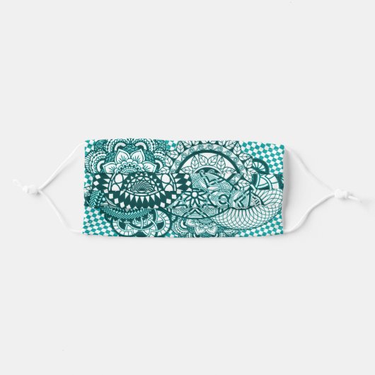 Turquoise Mandala Mask (Front, Folded)