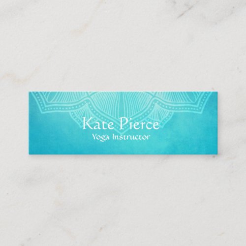 Turquoise mandala mini business card