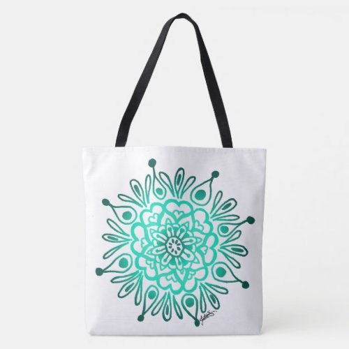 Turquoise Mandala Tote