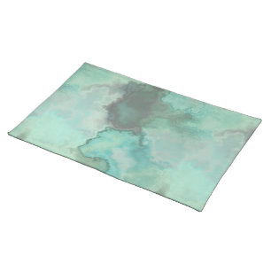 Turquoise Marble Abstract Cloth Placemat