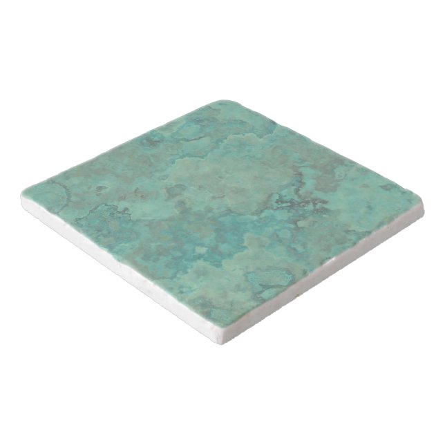 Turquoise Marble Abstract Trivet (Corner)