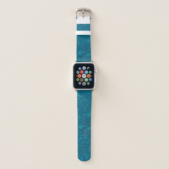 Turquoise marble apple watch band (Front)