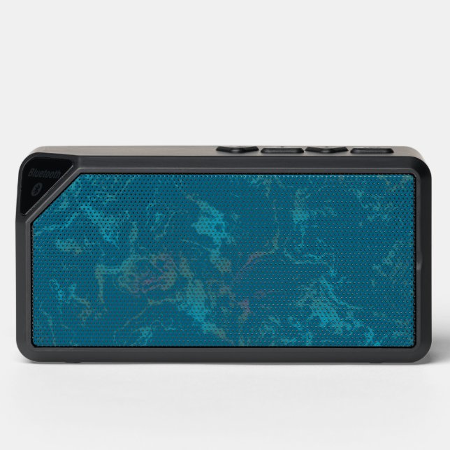 Turquoise marble bluetooth speaker (Front)