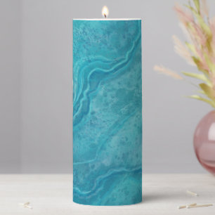 Turquoise Marble Candle