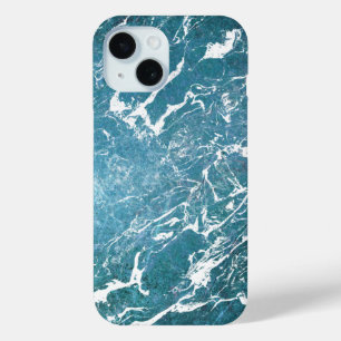 turquoise marble iPhone 15 case