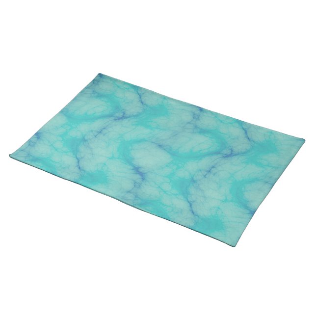 Turquoise marble cloth placemat (On Table)