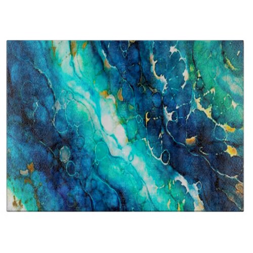 Turquoise Marble Cutting Board