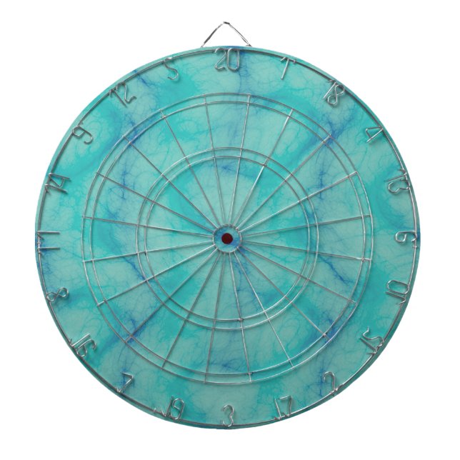 Turquoise marble dart board (Front)